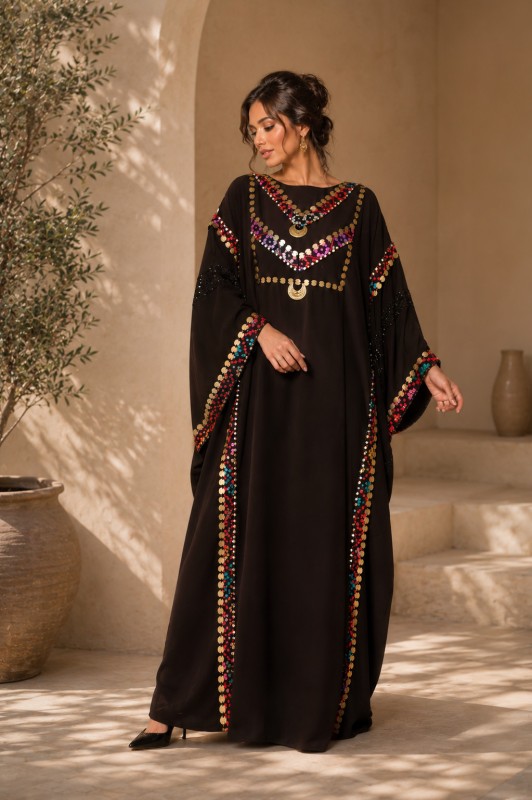 عباية مناسبات  مطرزة فاخرة
